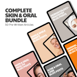 Complete Skin & Oral Bundle – 50 Pre-Written Articles